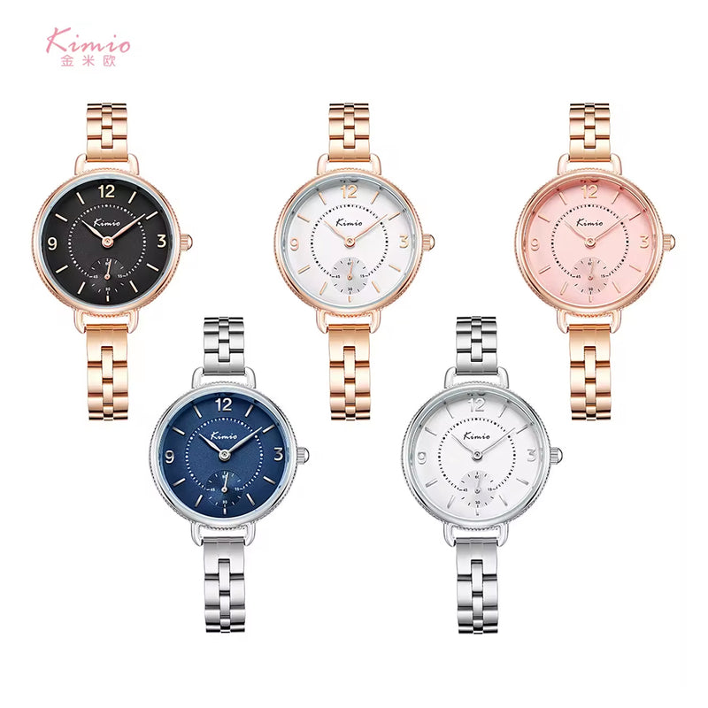 KIMIO Fancy Quartz Rose Gold Tone Ladies Watch | K6449M