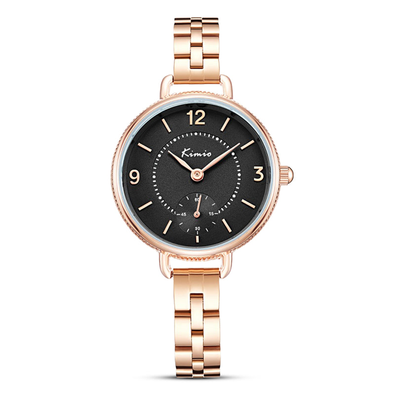 KIMIO Fancy Quartz Rose Gold Tone Ladies Watch | K6449M