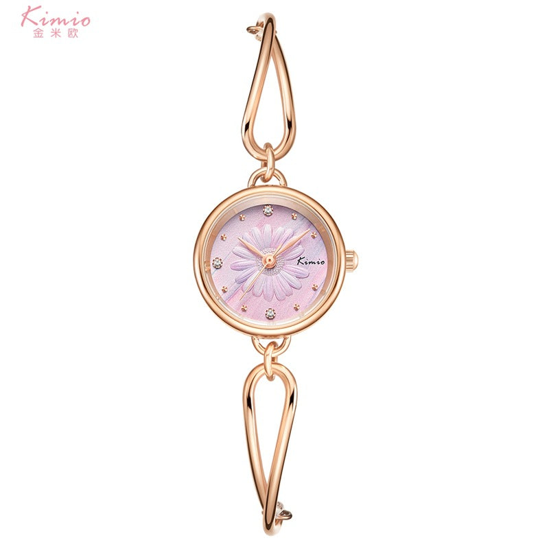 Kimio Ultra Slim Floral Dial Ladies Watch K6463S