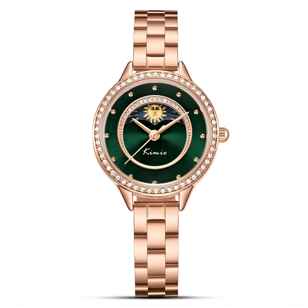 kimio Moon Phase Green Dial Ladies Watch | K6485S-XZ1RRQ