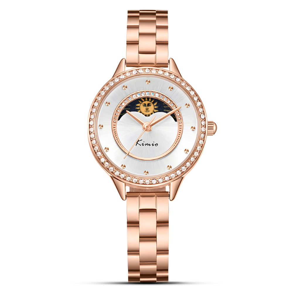 Kimio Moon Phase White Dial Ladies Watch | K6485S-XZ1RRW