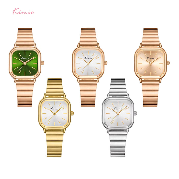 KIMIO Elegant Square Shape Dial Ladies Watch | K6498S