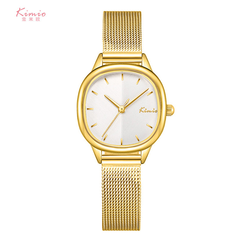 KIMIO Ins Wind Shape Mesh Strap Ladies Watch | K6528S