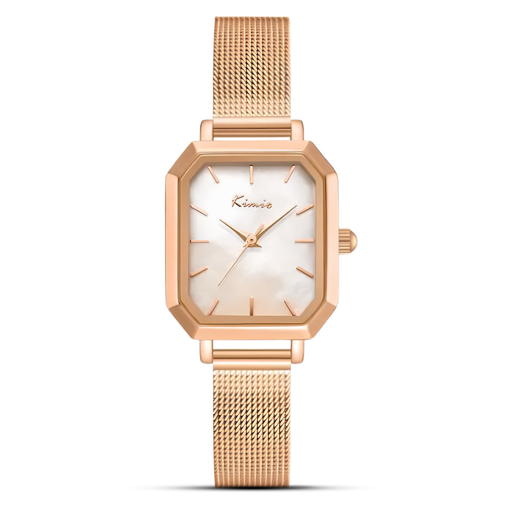 Kimio White Dial Mesh Chain Ladies Watch K6565S-XZ1RRW
