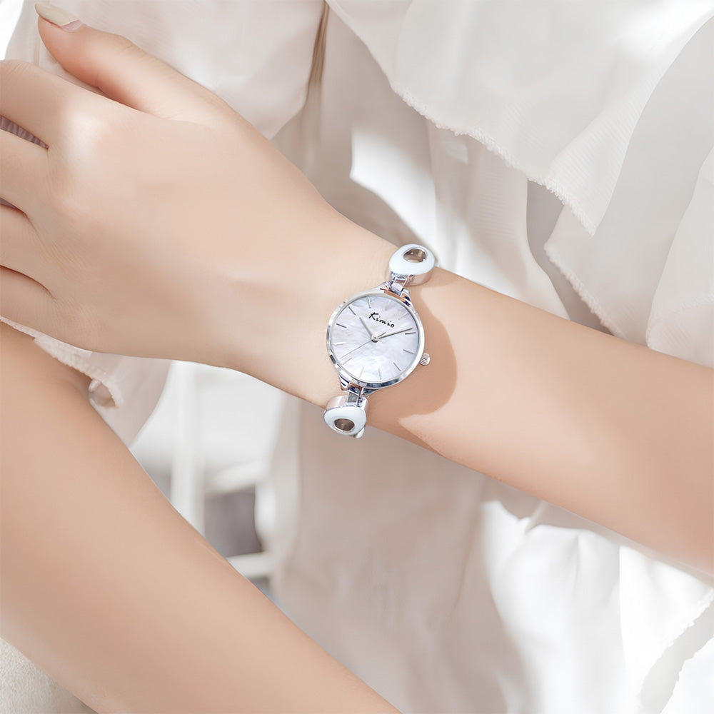 kimio White Epoxy Craft Bracelet Style Ladies Watch | K6639S-XZ1WWW