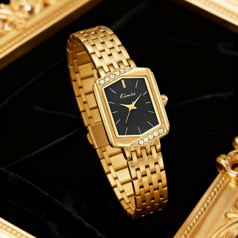 Kimio Mesh Chain Square Dial Ladies Watch K6685S