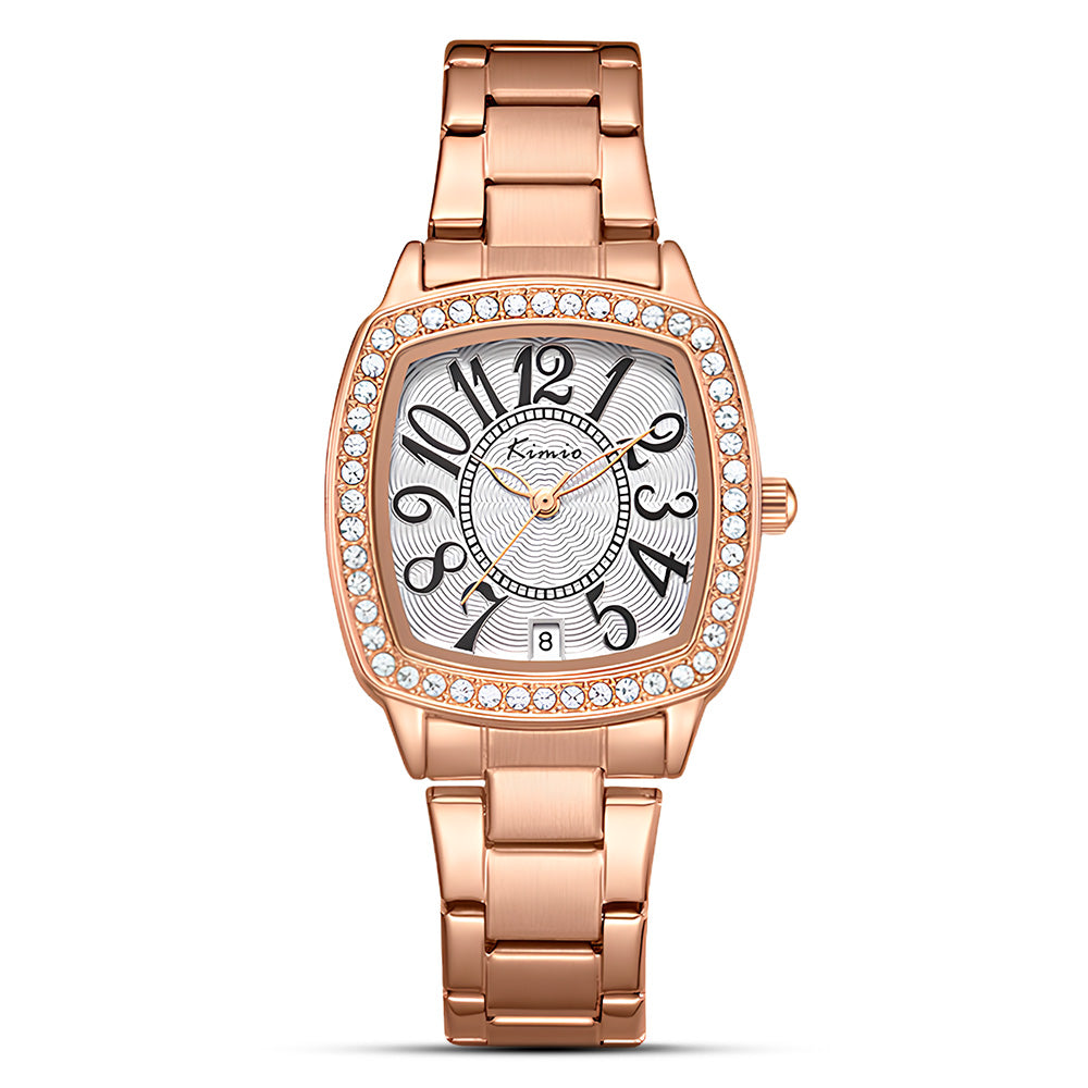 KIMIO Vintage Charm White Dial Ladies Watch | K6690M