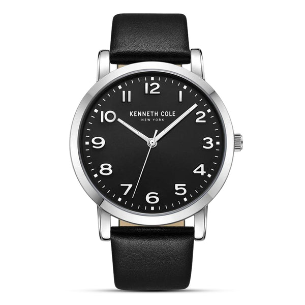 Kenneth Cole Black Dial Leather Strap Men's Watch | KCWGA2270101