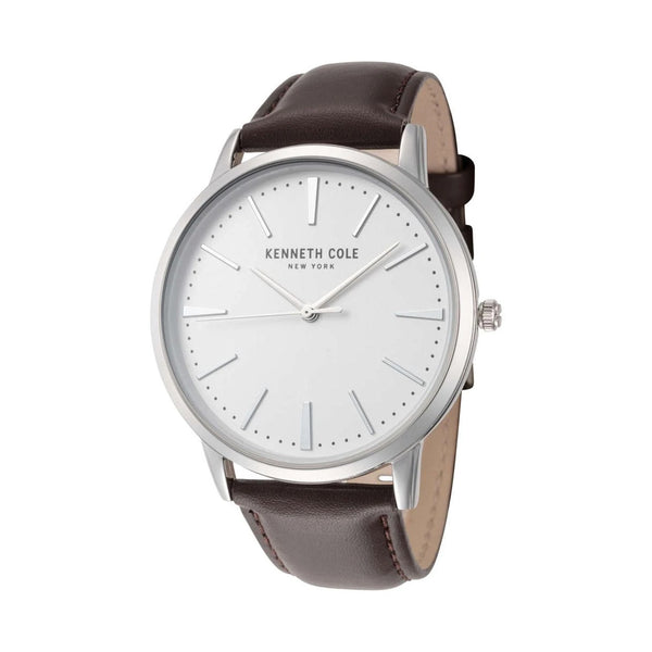 Kenneth Cole White Dial Leather Strap Men's Watch | KCWGA2270301