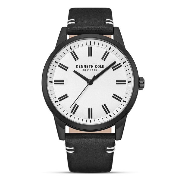 Kenneth Cole White Dial Leather Strap Men's Watch | KCWGA2270403