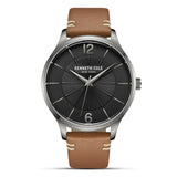 Kenneth Cole Black Dial Leather Strap Men's Watch | KCWGA2270602