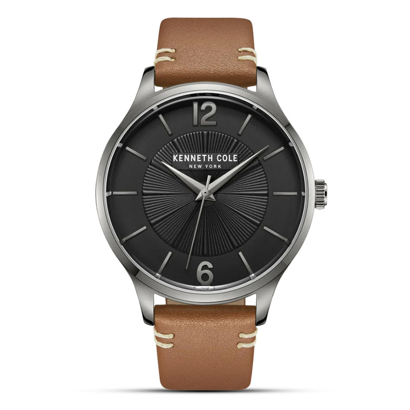 Kenneth Cole Black Dial Leather Strap Men's Watch | KCWGA2270602