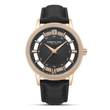 Kenneth Cole Black Dial Leather Strap Men's Watch | KCWGA7001801