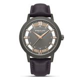 Kenneth Cole Dark Grey Dial Leather Strap Men's Watch | KCWGA7001804