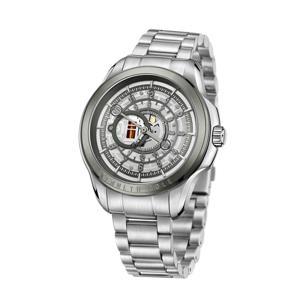 KENNETH COLE NEW YORK GREY TONE QUARTZ MEN'S WATCH | KCWGG2218003