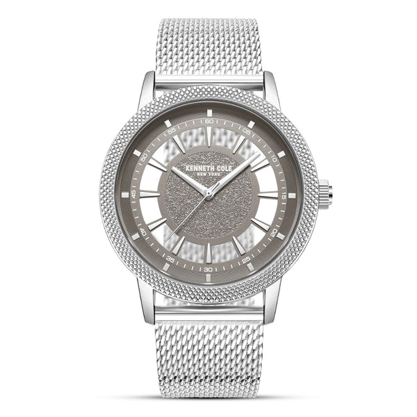 Kenneth Cole Grey Dial Mesh Strap Men's Watch | KCWGG7002001