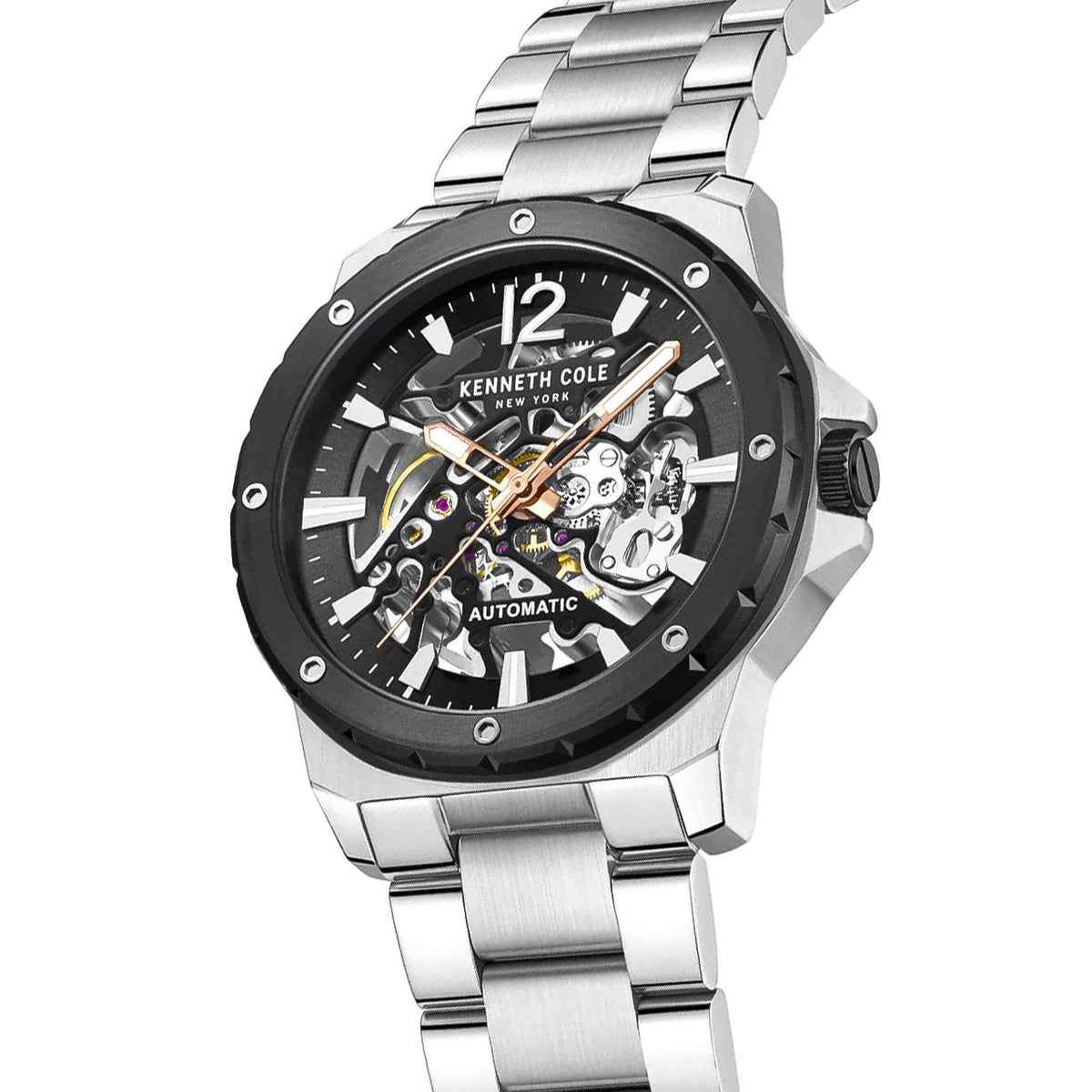 Kenneth Cole New York Men's on sale Watch Stainless Steel KC50779007. SKELETON AUTOMATIC