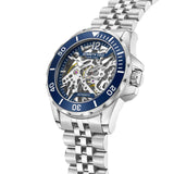 KENNETH COLE SKELETON DIAL AUTOMATIC BLUE BEZEL MEN'S WATCH | KCWGL2233003