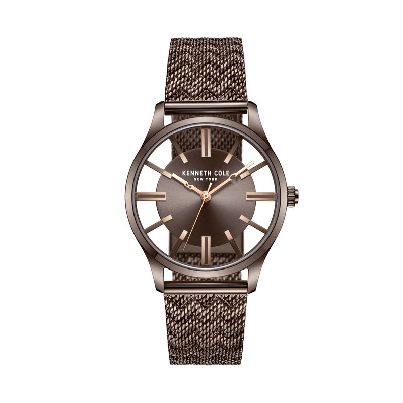 KENNETH COLE QUARTZ BROWN DIAL LADIES WATCH | KCWLG2236901