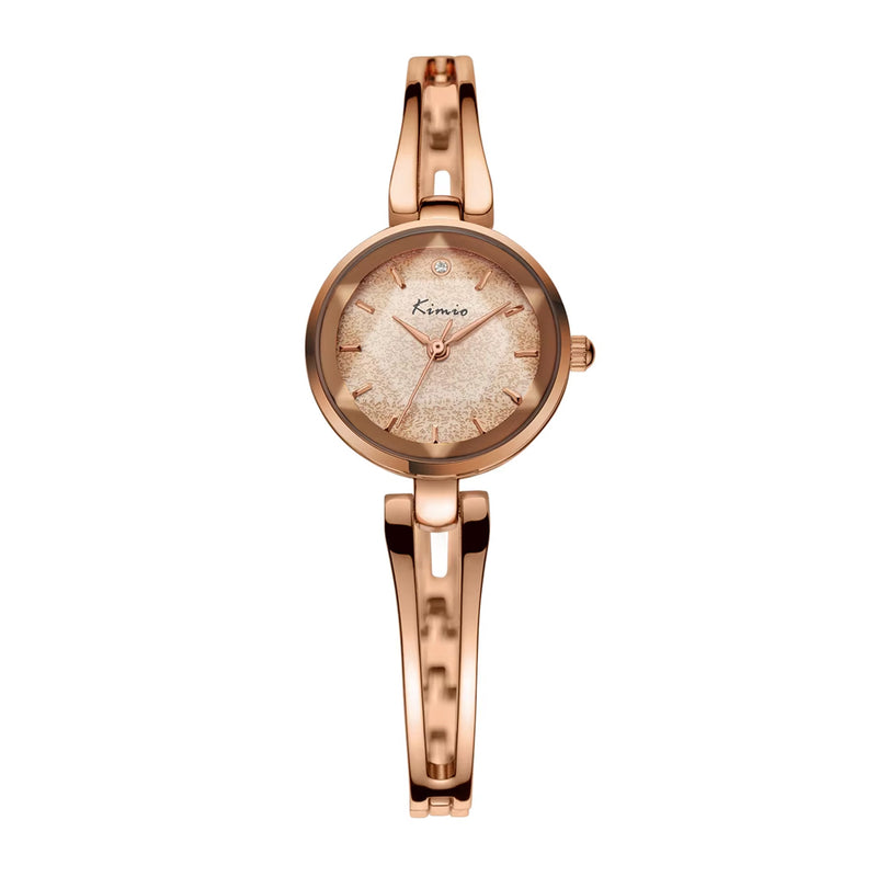 KIMIO Diamond Glass Brown Dial Ladies Watch | KW6033S