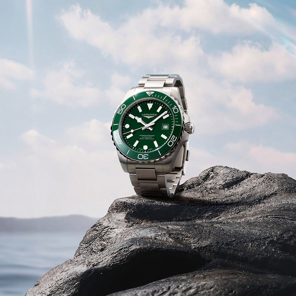 Longines Hydroconquest 42mm Green Dial Automatic Watch | L37884066