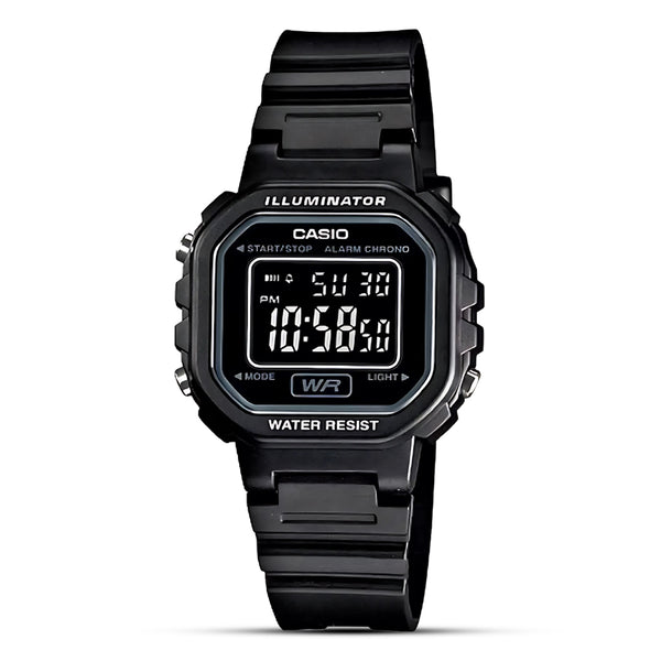 CASIO YOUTH BLACK RESIN STRAP UNISEX WATCH | LA-20WH-1BDF