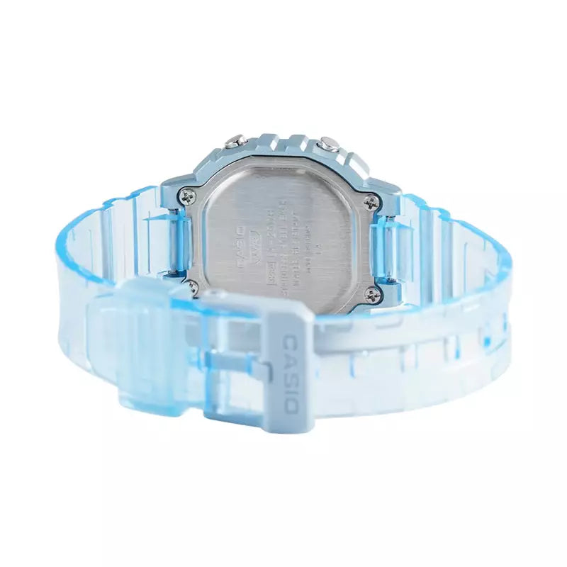 Casio Digital Transparent Blue Resin Strap Ladies Watch | LA-20WHS-2ADF