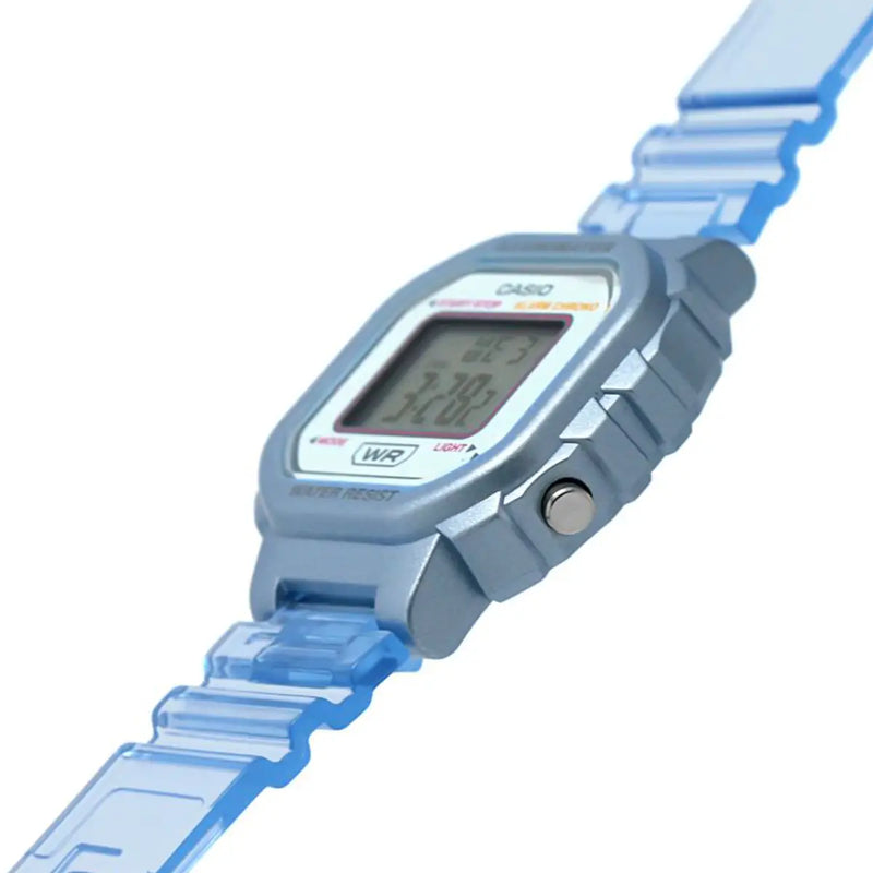 Casio Digital Transparent Blue Resin Strap Ladies Watch | LA-20WHS-2ADF