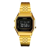 Casio Vintage Digital Gold Tone Stainless Steel Ladies Watch | LA680WGA-1BDF