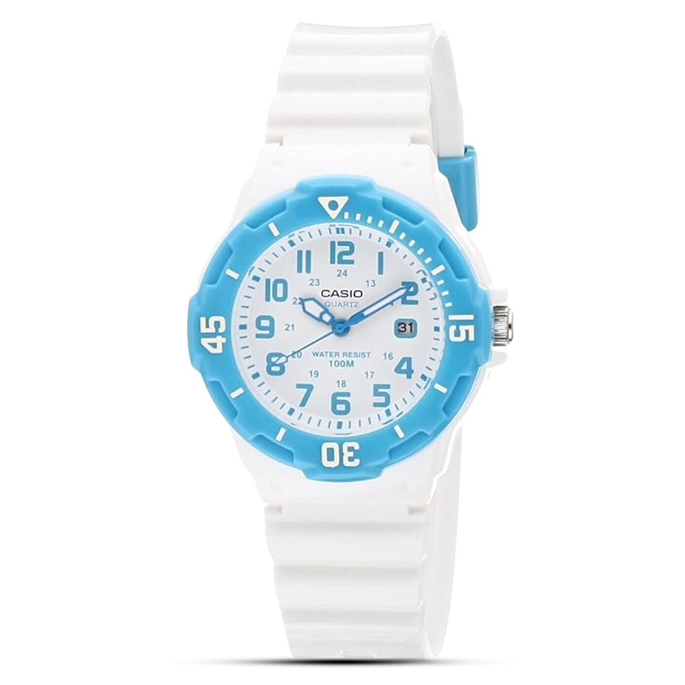 CASIO ANALOGUE WHITE RESIN STRAP WOMAN'S WATCH LRW-200H-2BVDF