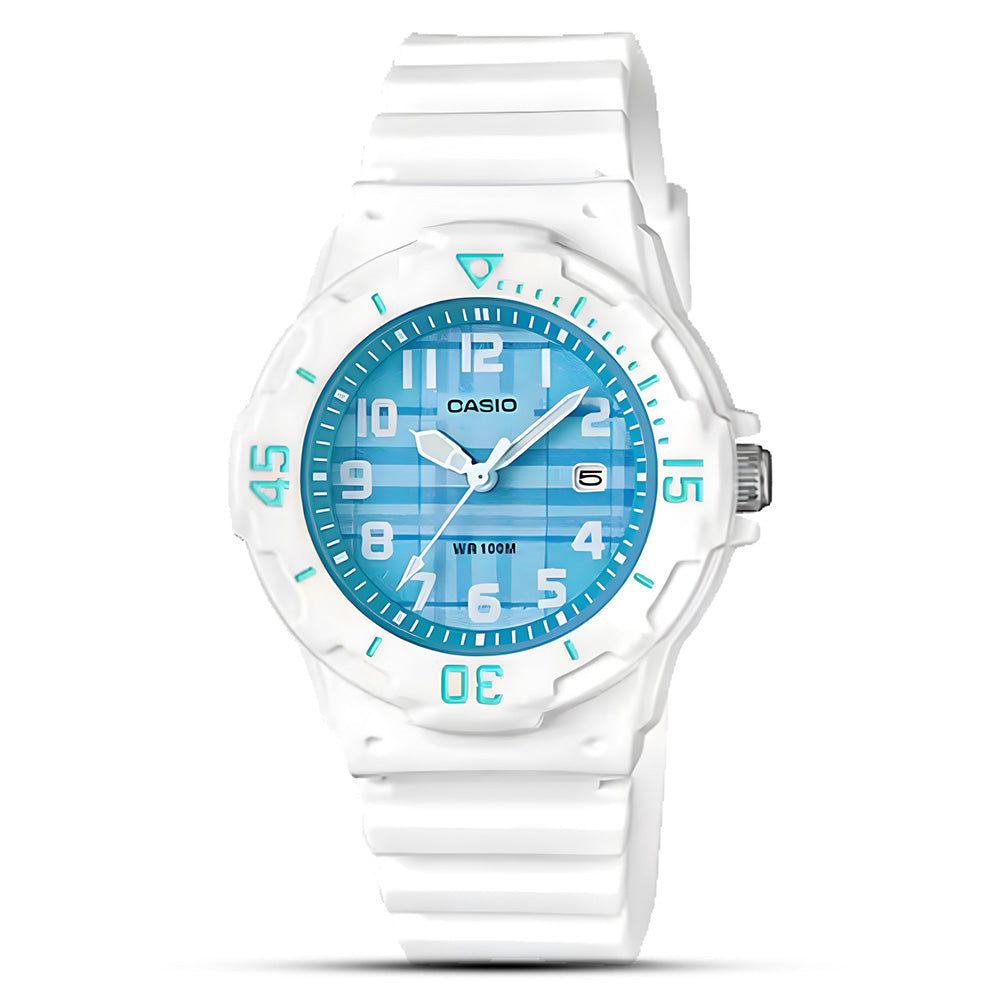 CASIO ANALOGUE WHITE RESIN STRAP WOMAN'S WATCH LRW-200H-2CVDF