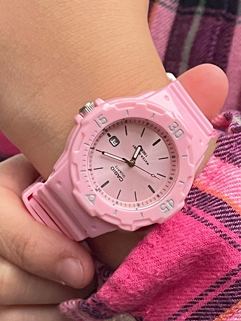 Casio Analogue Pink Resin Strap Ladies Watch | LRW-200H-4E4VDF