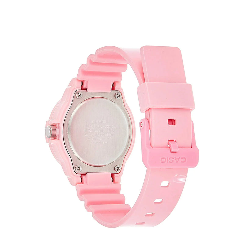 Casio Analogue Pink Resin Strap Ladies Watch | LRW-200H-4E4VDF