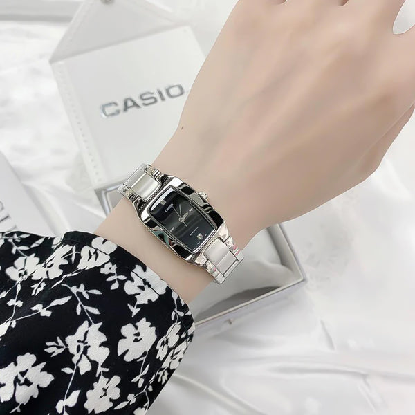 Casio Rectangular Black Dial Ladies Watch | LTP-1165A-1C2DF