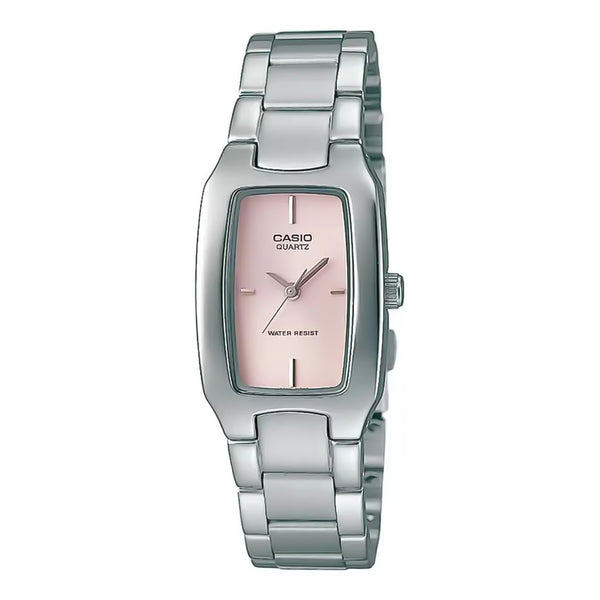 Casio Rectangular Pink Dial Ladies Watch | LTP-1165A-4CDF