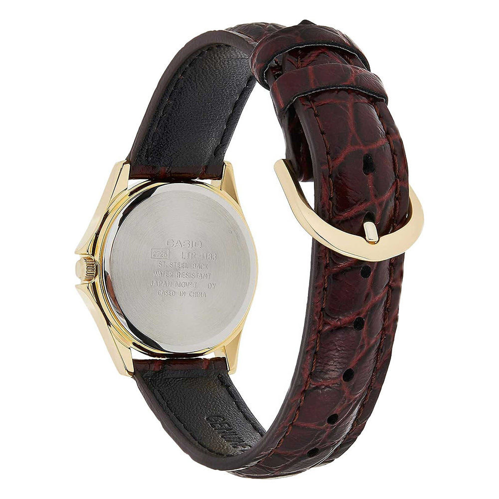 Casio White Dial Leather Strap Ladies Watch | LTP-1183Q-7ADF