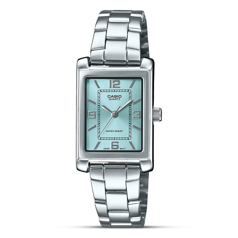 Casio Enticer Aqua Blue Dial Ladies Watch | LTP-1234DD-2ADF