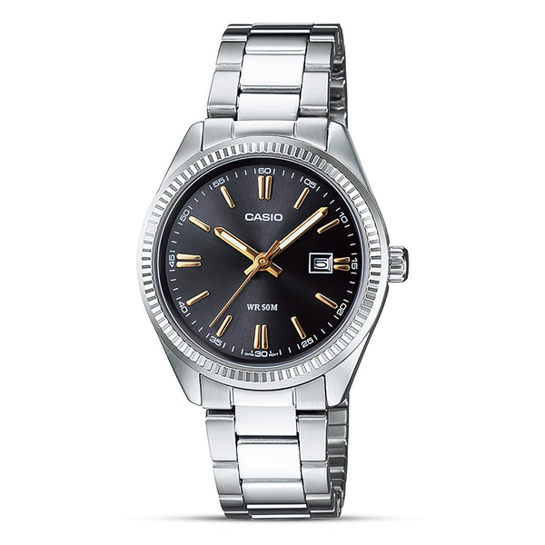 Casio Enticer Black Dial Ladies Watch | LTP-1302D-1A2VDF
