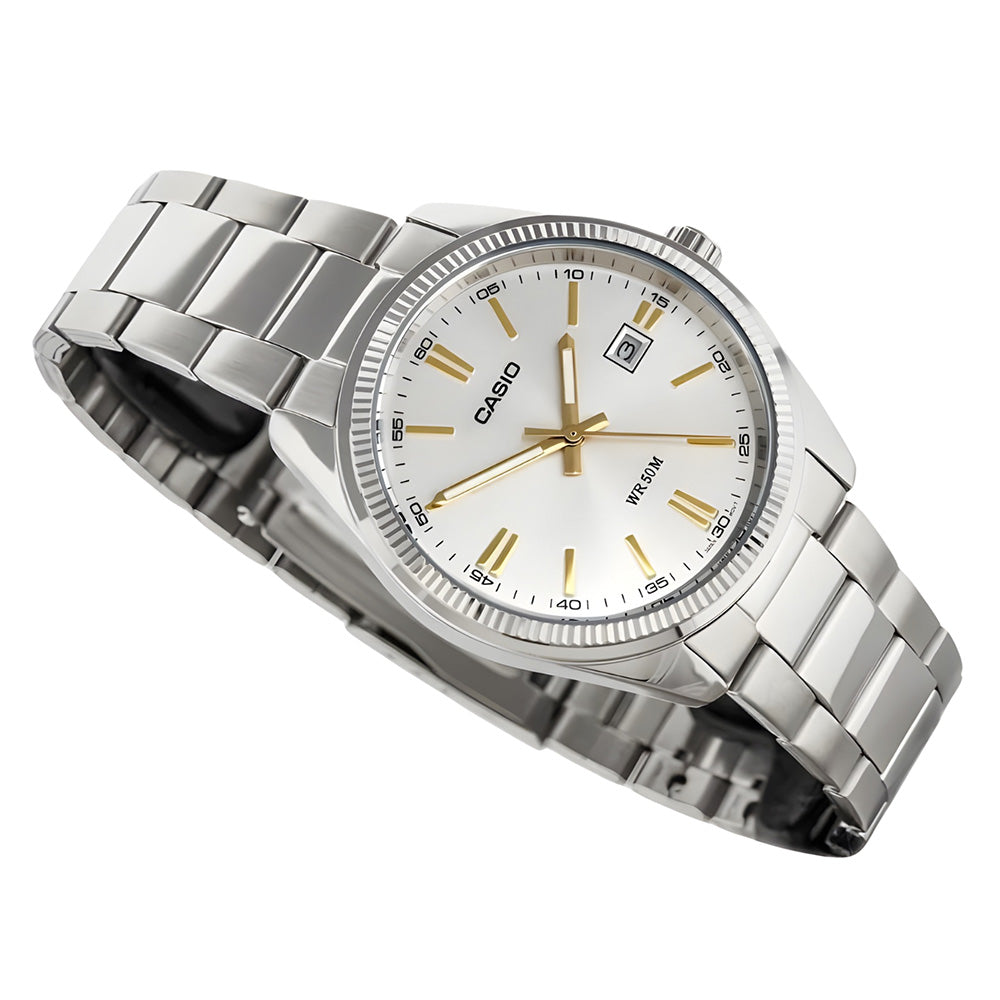 Casio Enticer Date Silver Dial Ladies Watch LTP-1302D-7A2VDF