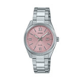 Casio Enticer Pink Dial Stainless Steel Ladies Watch | LTP-1302DD-4A1VDF