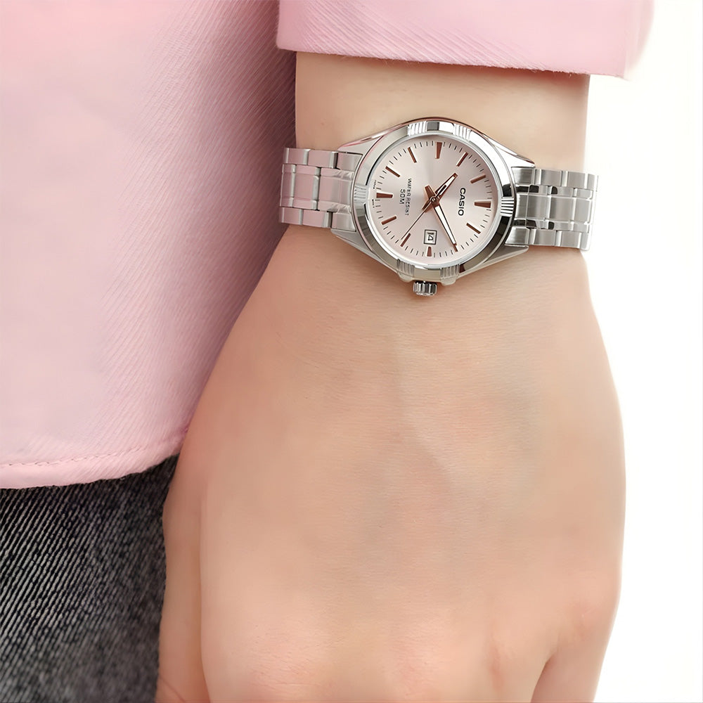 CASIO STANDARD PINK DIAL WOMAN'S WATCH LTP-1308D-4AVDF