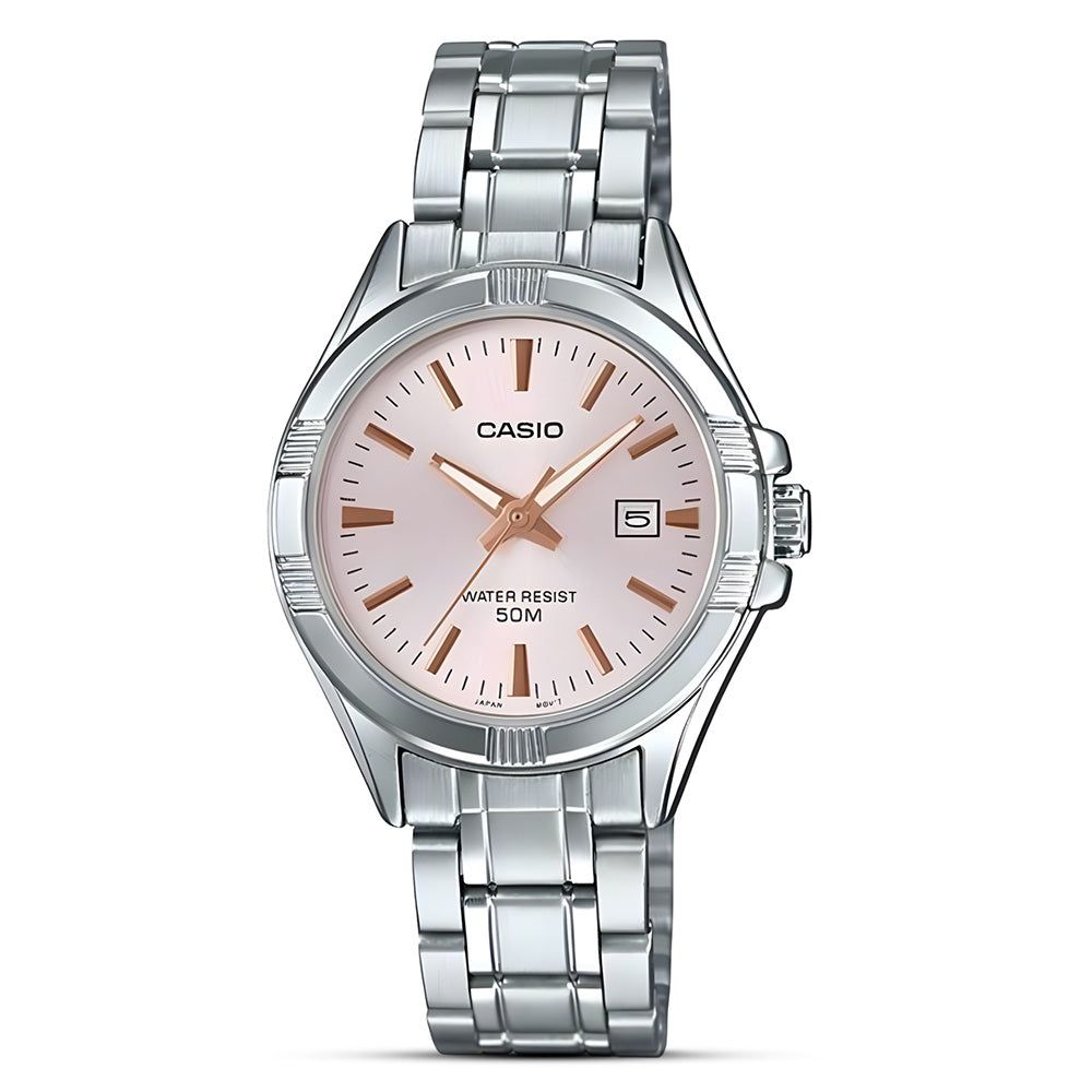 CASIO STANDARD PINK DIAL WOMAN'S WATCH LTP-1308D-4AVDF