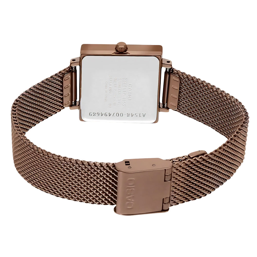 Casio Enticer Rose Gold Dial Ladies Watch LTP-E155MR-9BDF 