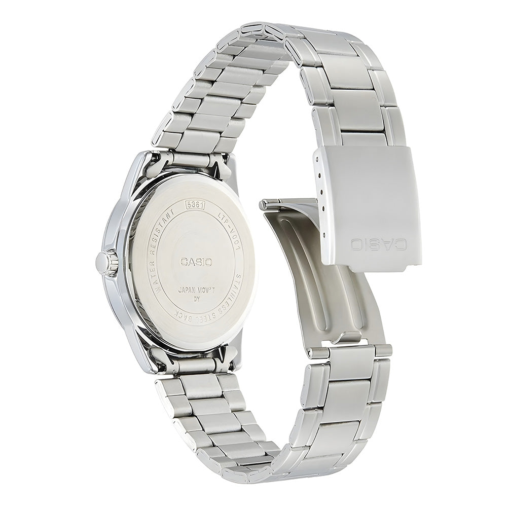 CASIO STANDARD BLACK DIAL LADIES WATCH LTP-V001D-1BUDF