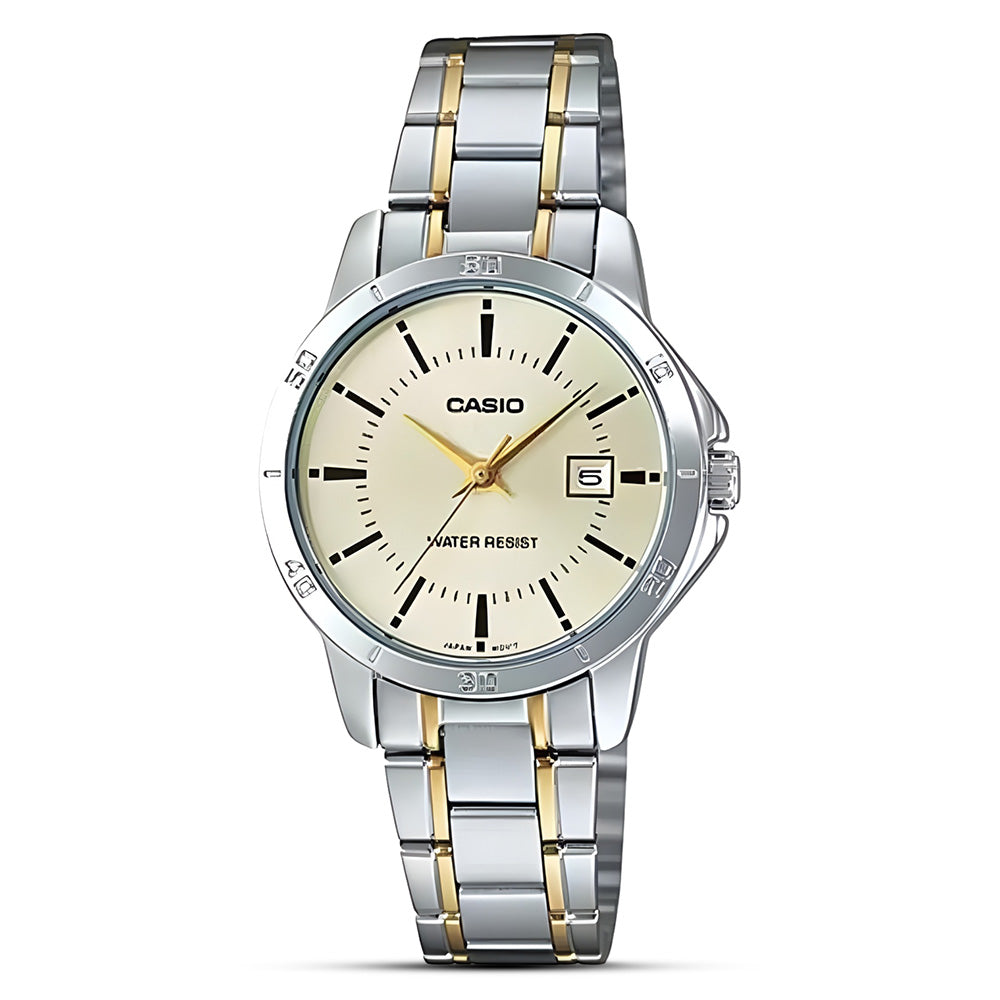 Casio Enticer Champagne Dial Ladies Watch LTP-V004SG-9AUDF