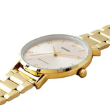 Casio Slim Gold Tone Pink Dial Stainless Steel Strap Ladies Watch | LTP-VT01G-4BUDF