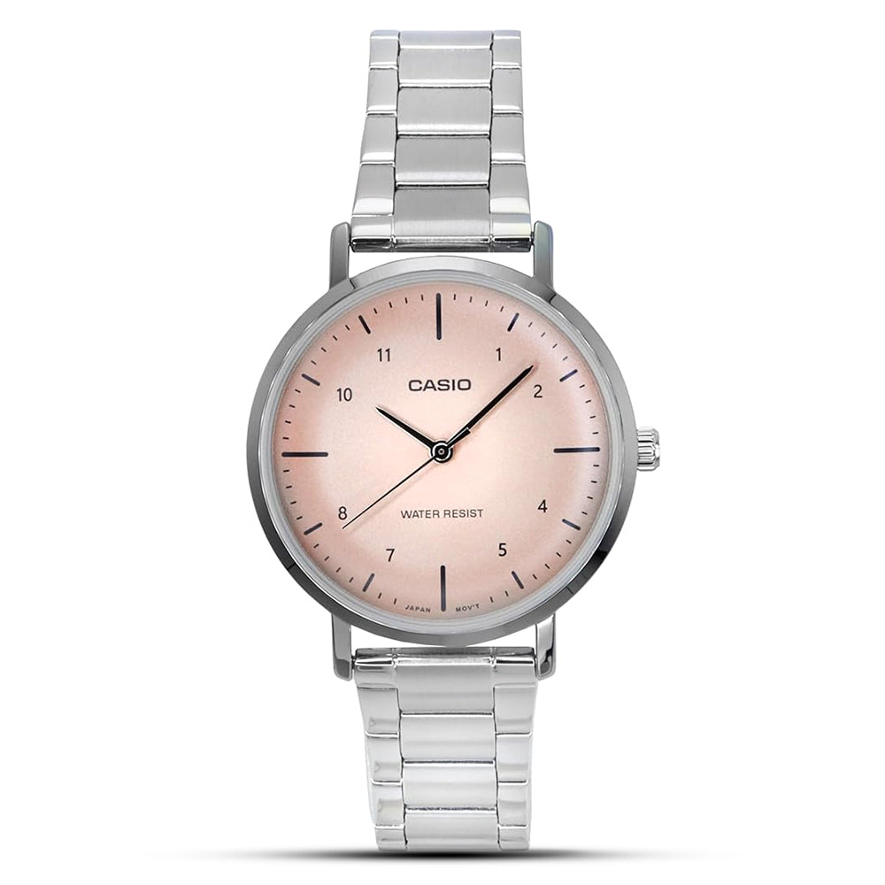 Casio Analog Slim Pink Dial Ladies Watch LTP-VT03D-4BDF