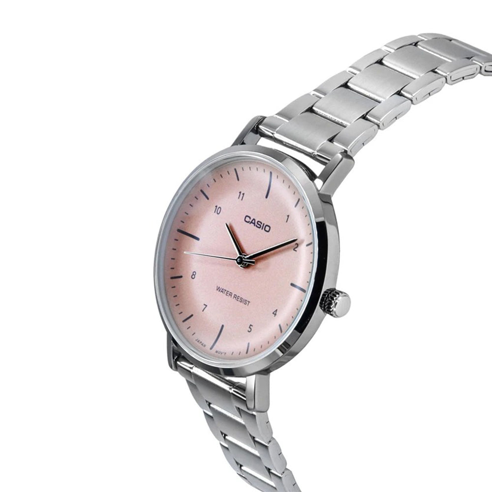 Casio Analog Slim Pink Dial Ladies Watch LTP-VT03D-4BDF