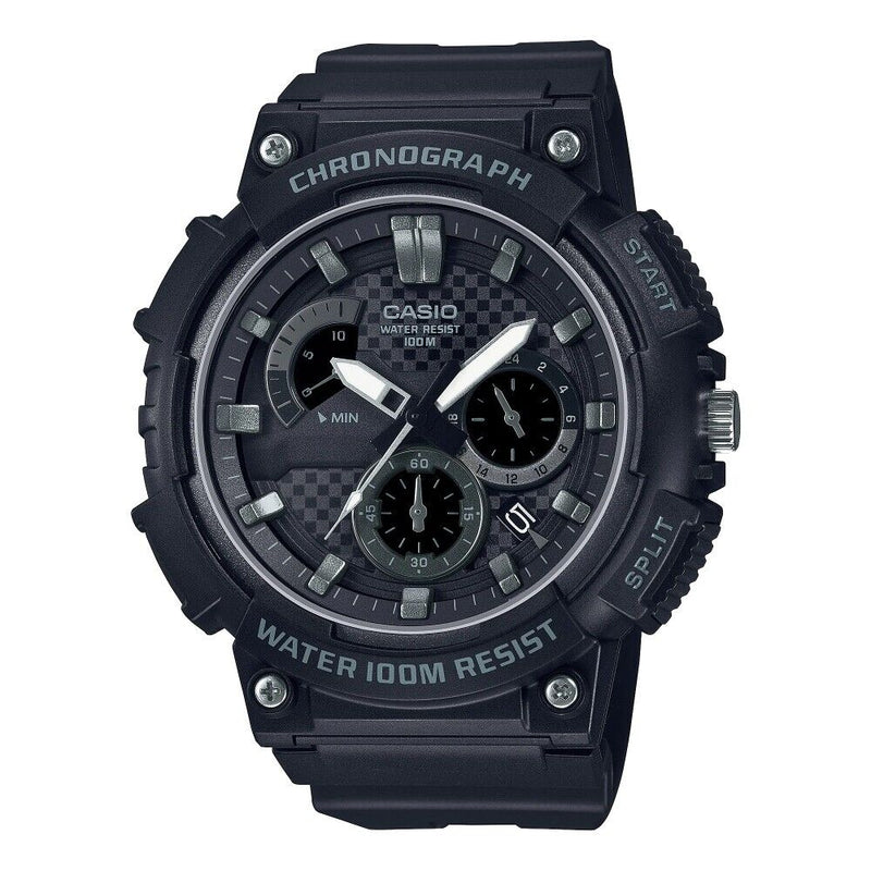 Casio Youth Chronograph Black Resin Men's Watch| MCW-200H-1A2VDF