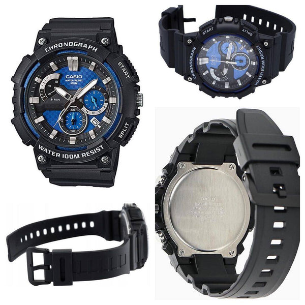 Casio Youth Chronograph Blue Dial Resin Men's Watch| MCW-200H-2AVDF